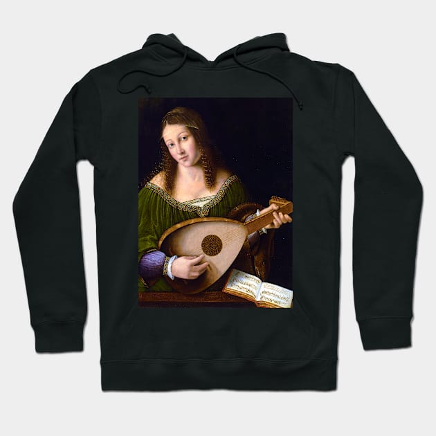 Lady Playing a Lute c. 1530 Hoodie by rocketshipretro